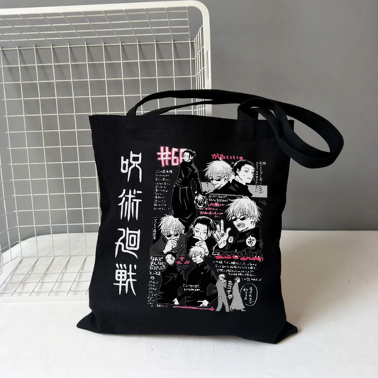 Jujutsu Kaisen Gojo & Geto Tote Bag (Black)