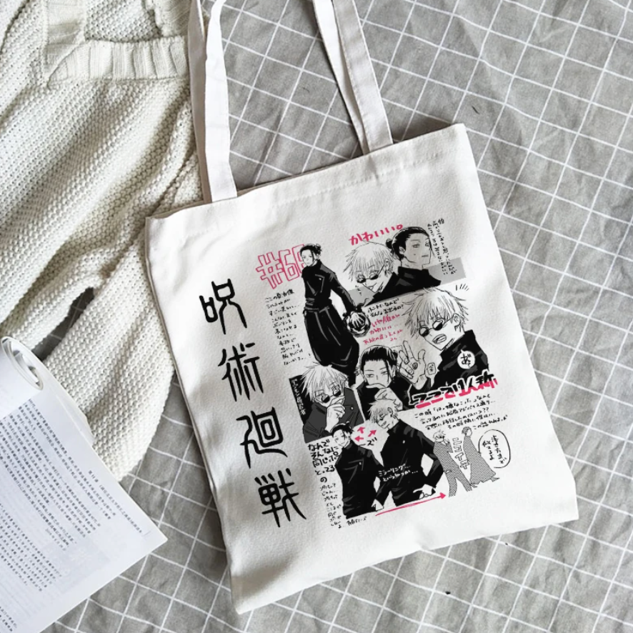 Jujutsu Kaisen Gojo & Geto Tote Bag (White)