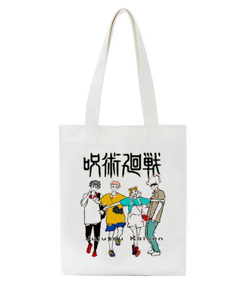 Jujutsu Kaisen Friends Tote Bag (White)