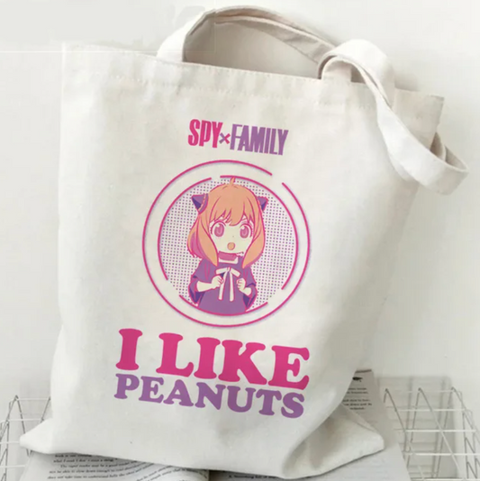 Spy x Family I Like Peanuts Tote Bag