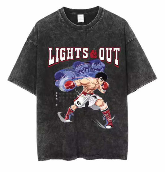 Hajime No Ippo Kamogawa Lights Out T-Shirt