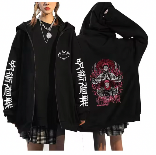 Jujutsu Kaisen - Itadori & Sukuna V2 Zip-Up Hoodie