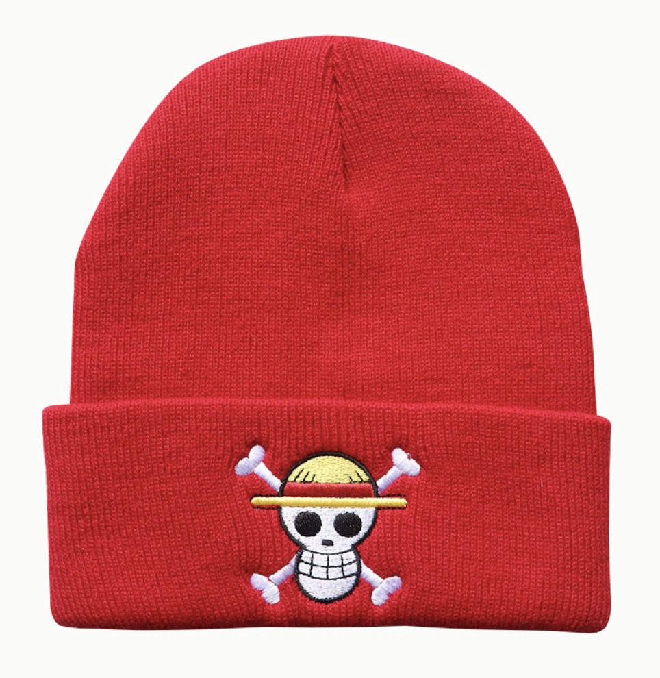 One Piece Straw Hat's Jolly Roger Embroidered Beanie