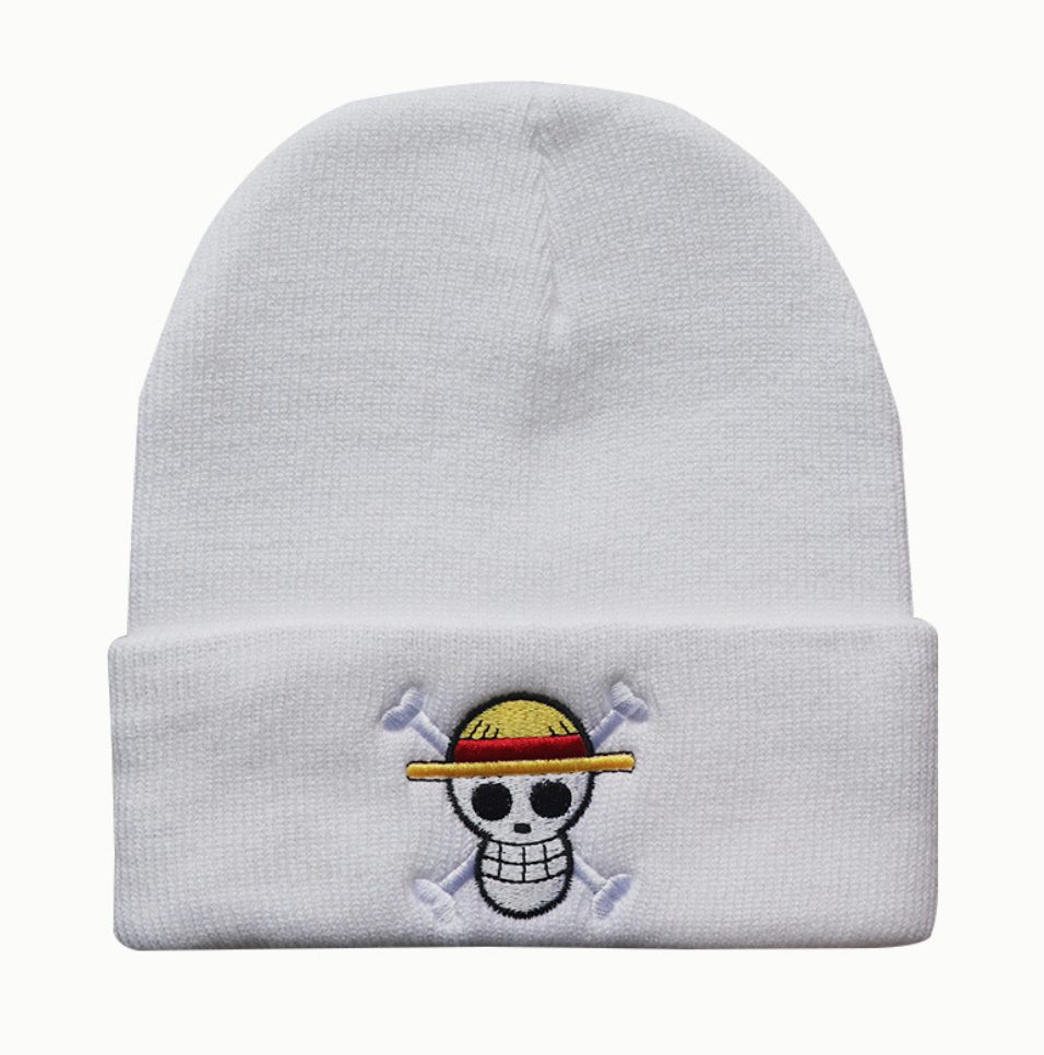 One Piece Straw Hat's Jolly Roger Embroidered Beanie