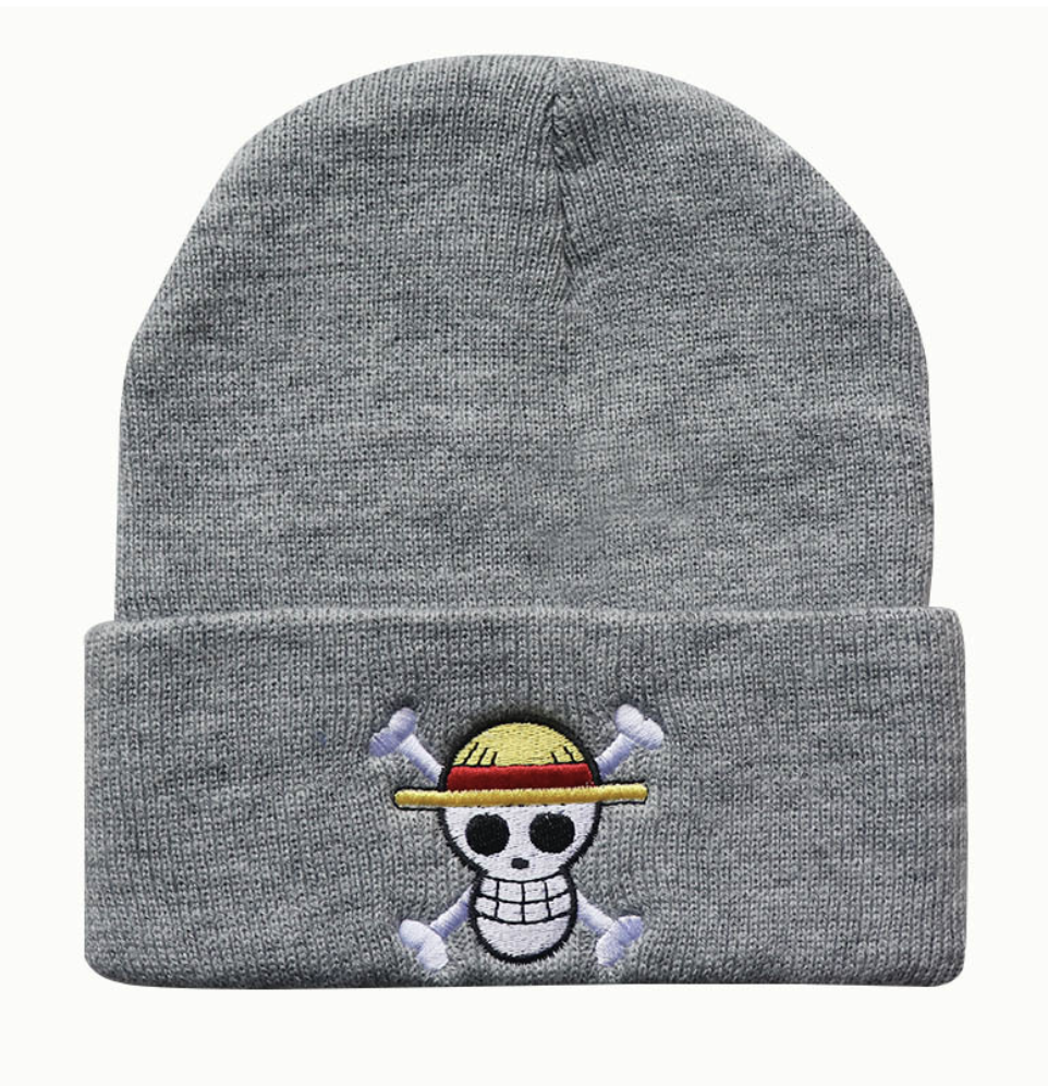 One Piece Straw Hat's Jolly Roger Embroidered Beanie