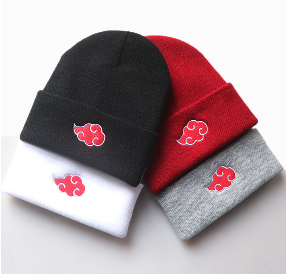 Beanie mit „Naruto Akatsuki“-Wolkenstickerei