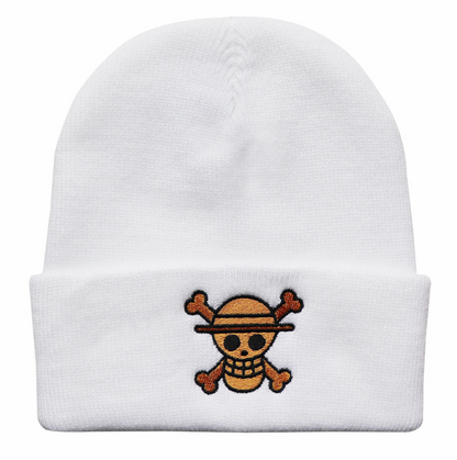 One Piece Golden Straw Hat's Jolly Roger Embroidered Beanie