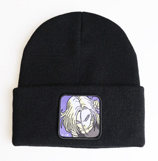 Dragon Ball Z C-18 Patch Embroidered Beanie