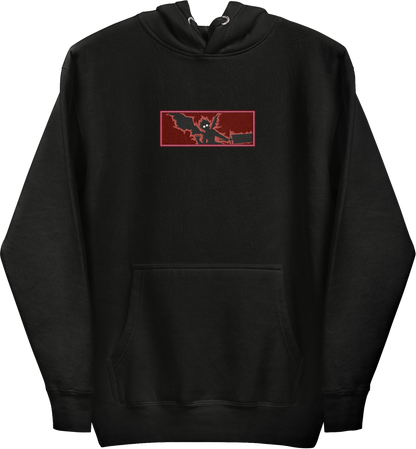 Black Clover Astas Dämonen-Kapuzenpullover (bestickt)