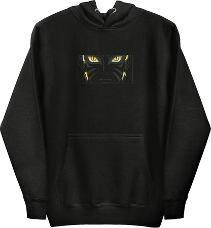 Naruto Kyuubi + Sage Mode Blackout Hoodie (Embroidered)