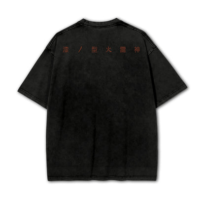 Blade of Demon Hunters Thunder Breather Rage V2 Vintage T-Shirt