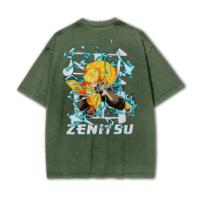 Blade of Demon Hunters Thunder Breather V2 Vintage T-Shirt