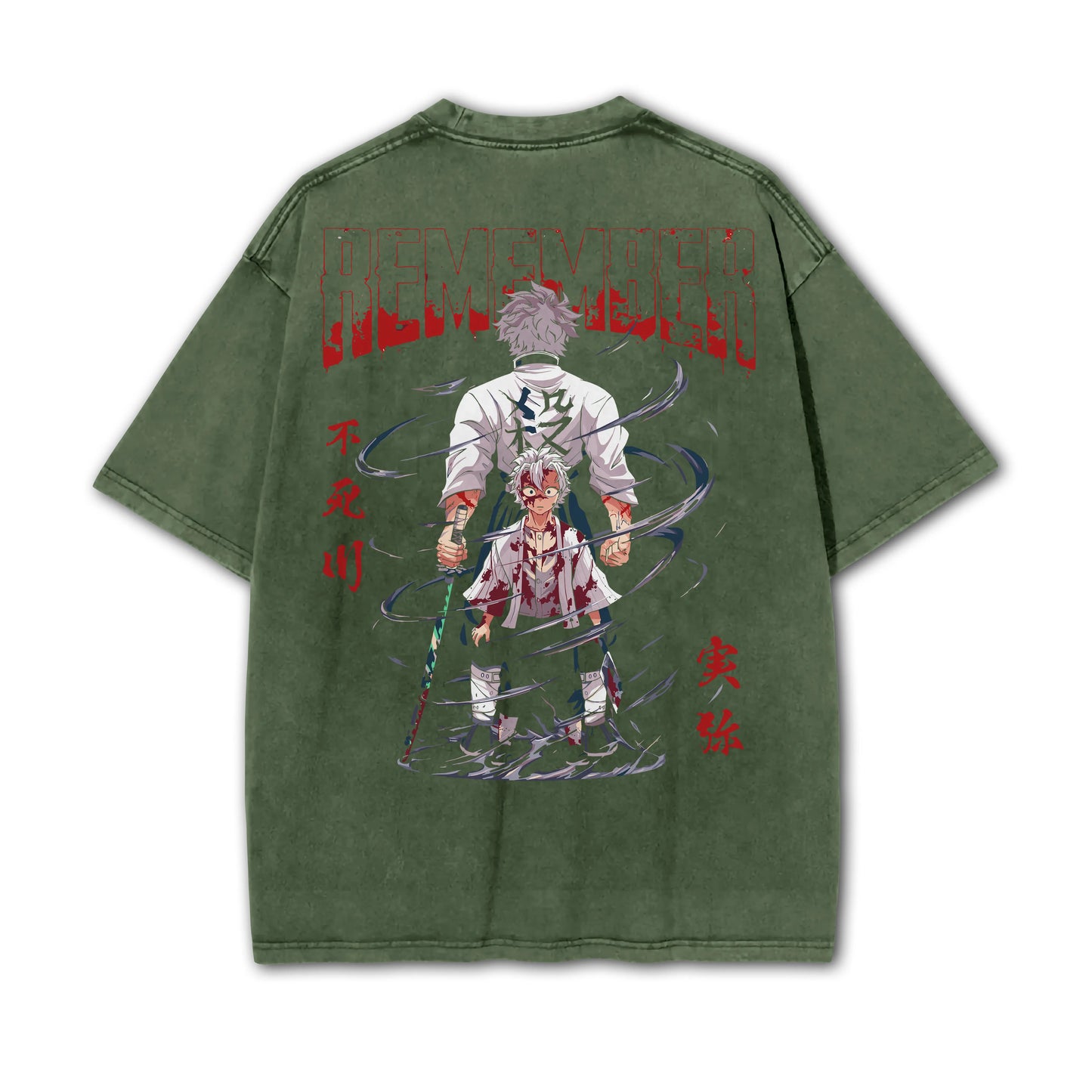 Blade of Demon Hunters Sanemi Shinazugawa Vintage T-Shirt
