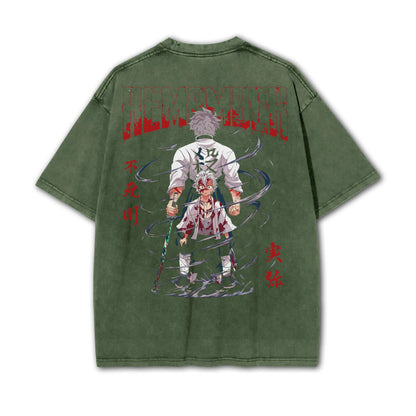 Blade of Demon Hunters Sanemi Shinazugawa Vintage T-Shirt