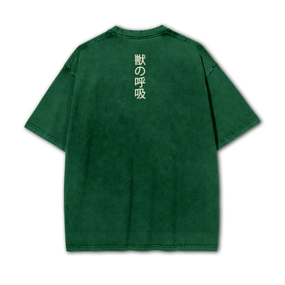 Blade of Demon Hunters Boar Head Fighter Hashibara V2 Vintage T-Shirt