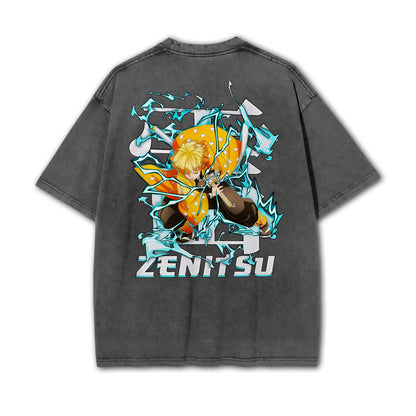 Blade of Demon Hunters Thunder Breather V2 Vintage T-Shirt