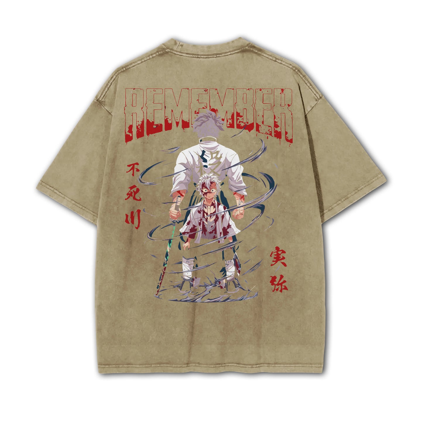 Blade of Demon Hunters Sanemi Shinazugawa Vintage T-Shirt