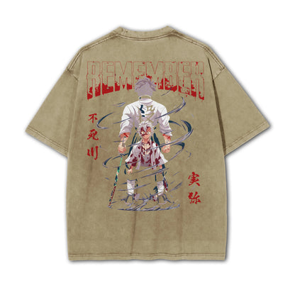 Blade of Demon Hunters Sanemi Shinazugawa Vintage T-Shirt