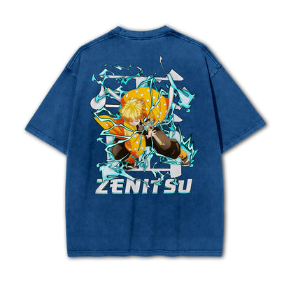 Blade of Demon Hunters Thunder Breather V2 Vintage T-Shirt