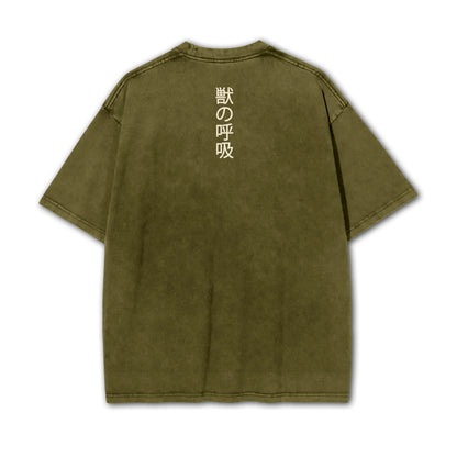 Blade of Demon Hunters Boar Head Fighter Hashibara V2 Vintage T-Shirt