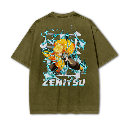 Blade of Demon Hunters Thunder Breather V2 Vintage T-Shirt