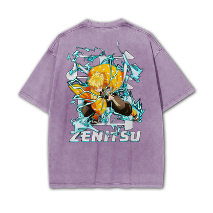 Blade of Demon Hunters Thunder Breather V2 Vintage T-Shirt