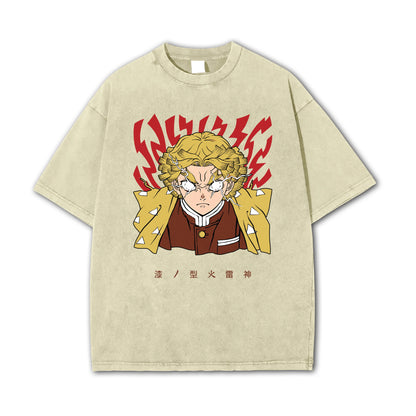 Blade of Demon Hunters Thunder Breather Rage V2 Vintage T-Shirt