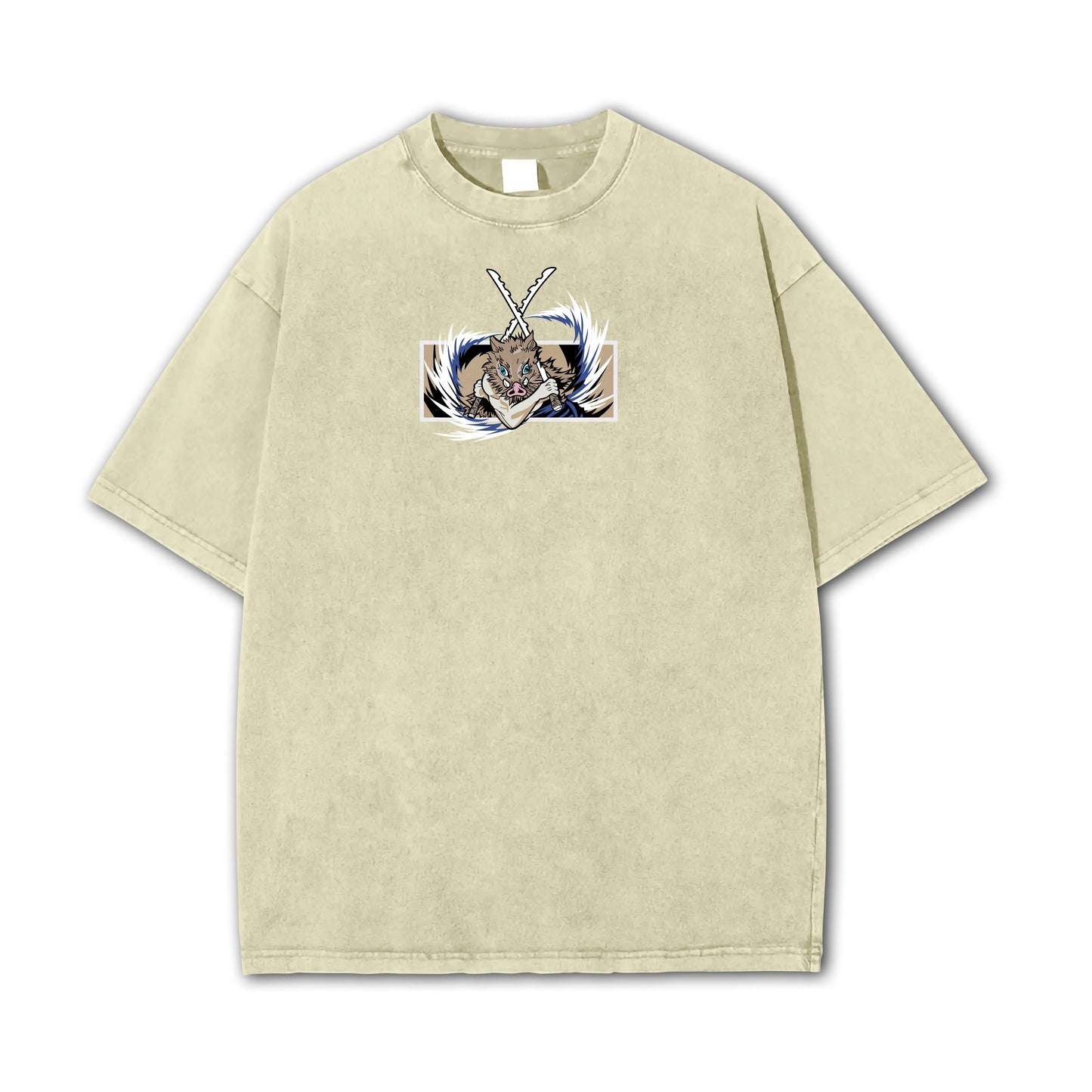 Blade of Demon Hunters Boar Head Fighter Hashibara Vintage T-Shirt