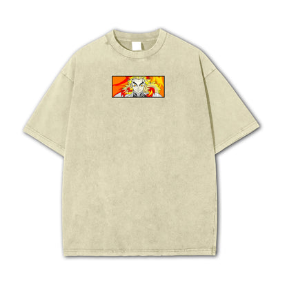Blade of the Demon Hunters Kyojuro Rengoku Fire Hashira Vintage T Shirt