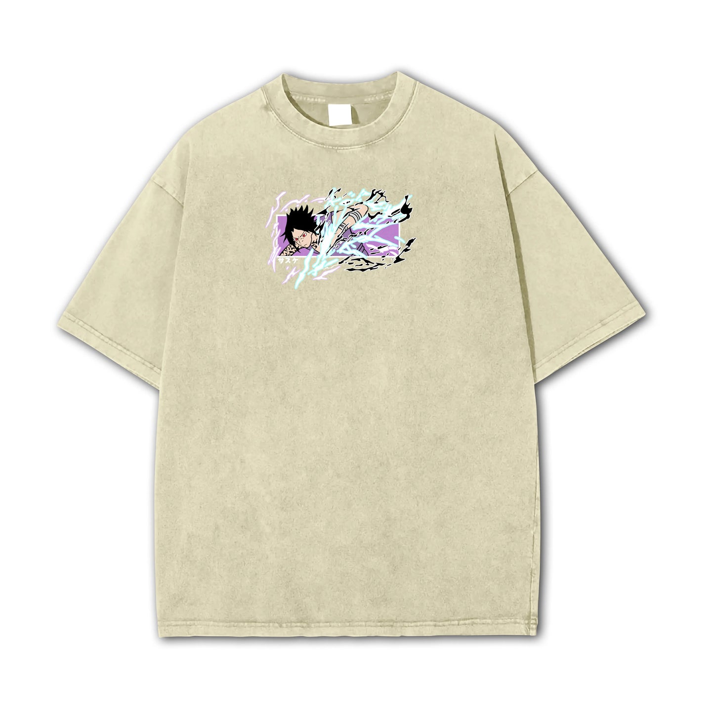 T-shirt surdimensionné Naruto-Sasuke Chidori