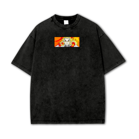 Blade of the Demon Hunters Kyojuro Rengoku Fire Hashira Vintage T Shirt