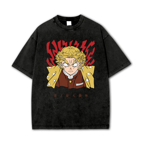 Blade of Demon Hunters Thunder Breather Rage V2 Vintage T-Shirt