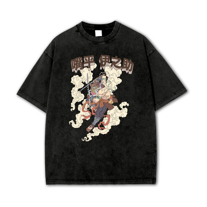 Blade of Demon Hunters Boar Head Fighter Hashibara V2 Vintage T-Shirt