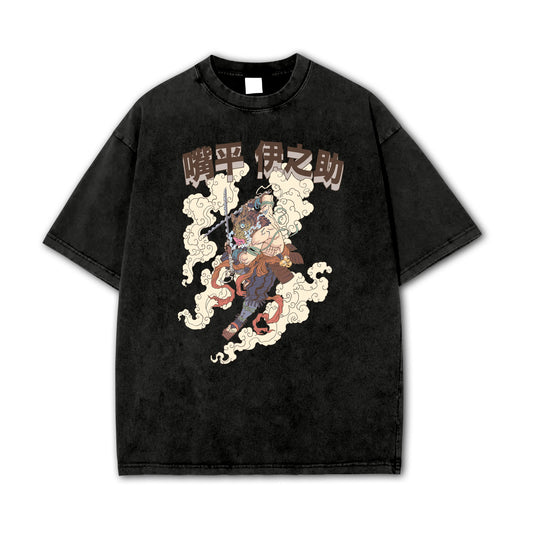 Blade of Demon Hunters Boar Head Fighter Hashibara V2 Vintage T-Shirt