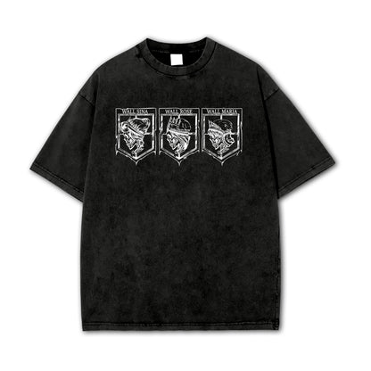 Angriff auf Titan - T-Shirt mit Aufschrift „Wall Territory“