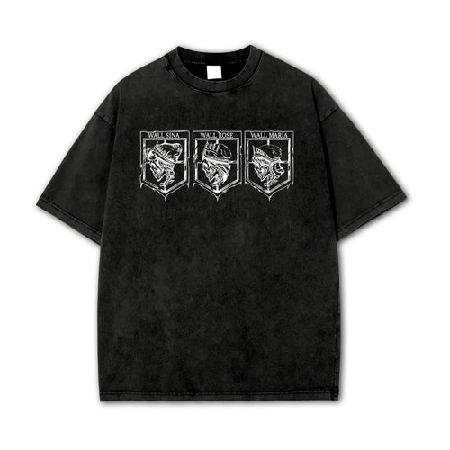 Angriff auf Titan - T-Shirt mit Aufschrift „Wall Territory“