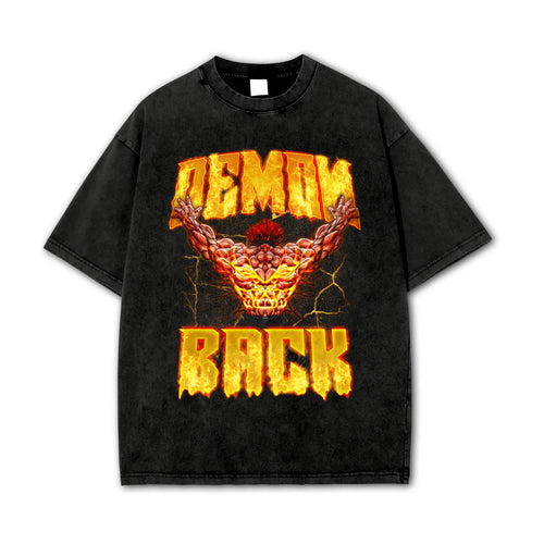 Baki - Yujiro Hanmas Dämonen-Rücken-T-Shirt