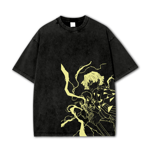 Blade of Demon Hunters Thunder Breather V2 Vintage T-Shirt