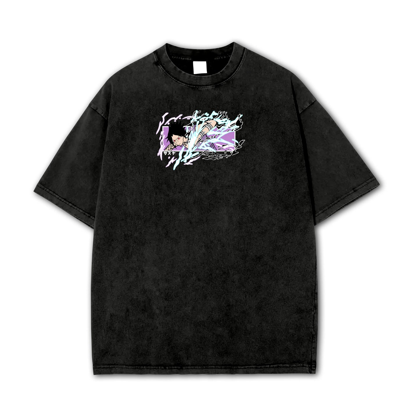 T-shirt surdimensionné Naruto-Sasuke Chidori