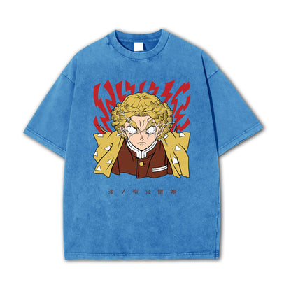 Blade of Demon Hunters Thunder Breather Rage V2 Vintage T-Shirt