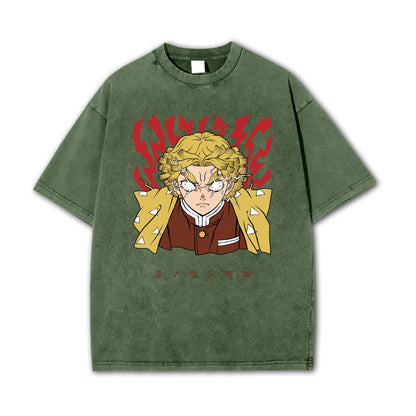 Blade of Demon Hunters Thunder Breather Rage V2 Vintage T-Shirt