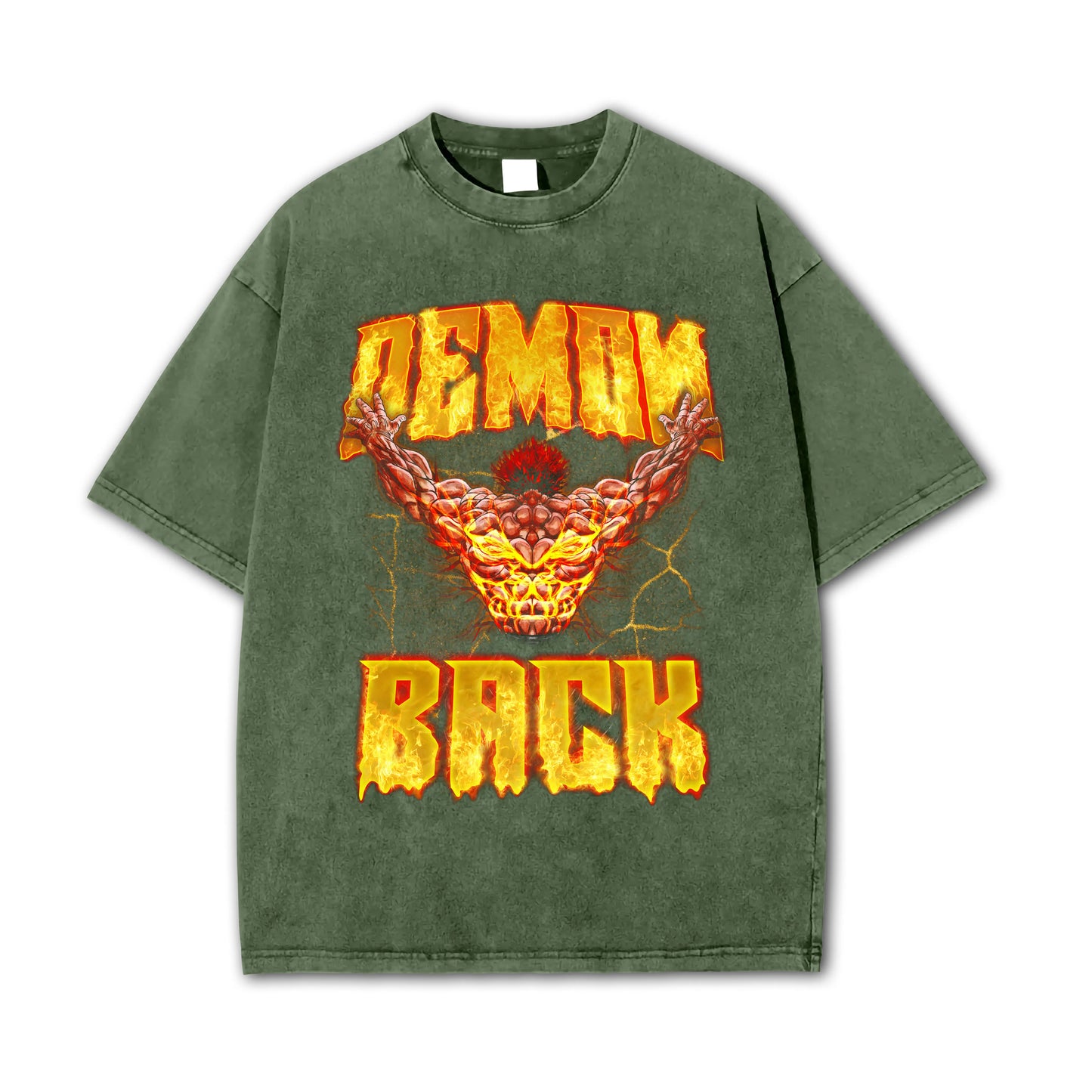 Baki - Yujiro Hanmas Dämonen-Rücken-T-Shirt