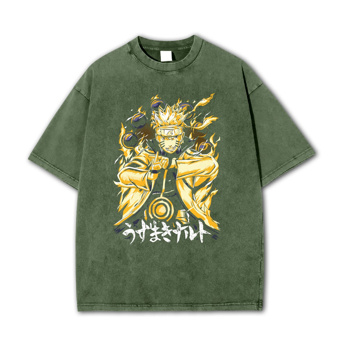 Hidden Leaf Shinobi Kyuubi + Sage Mode Vintage T-Shirt