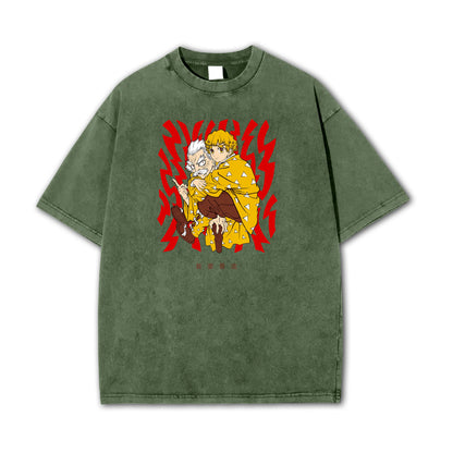 Blade of the Demon Hunters Zenitsu's Master Vintage T Shirt