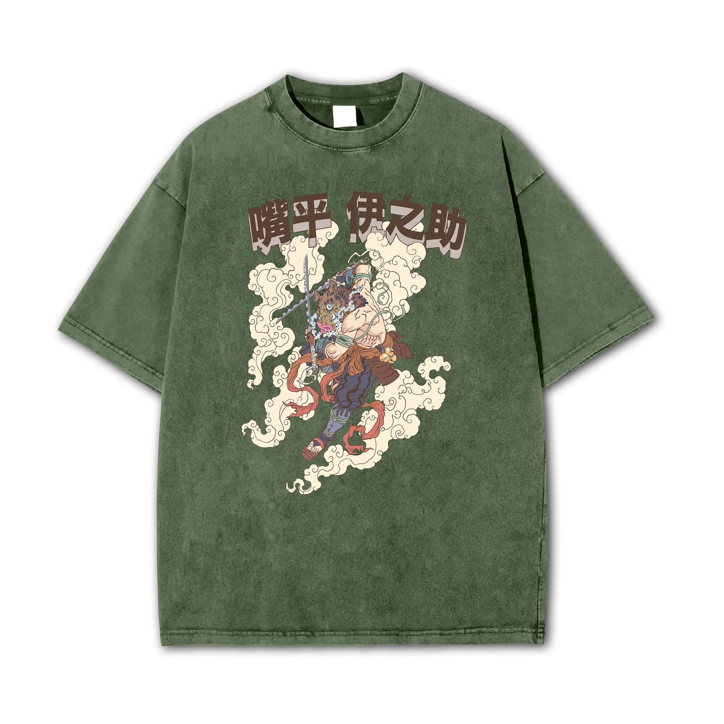 Blade of Demon Hunters Boar Head Fighter Hashibara V2 Vintage T-Shirt