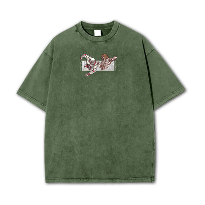 Titan Siege Wall - Titans Fighting Vintage T Shirt