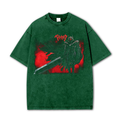Dark Sword Saga Black Swordsman V9 Vintage T Shirt