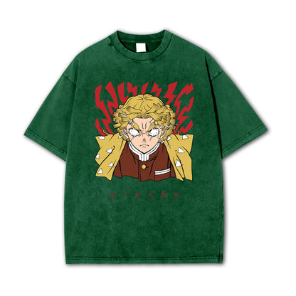 Blade of Demon Hunters Thunder Breather Rage V2 Vintage T-Shirt