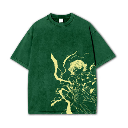 Blade of Demon Hunters Thunder Breather V2 Vintage T-Shirt