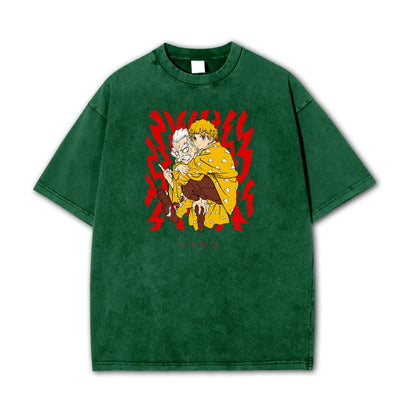 Blade of the Demon Hunters Zenitsu's Master Vintage T Shirt